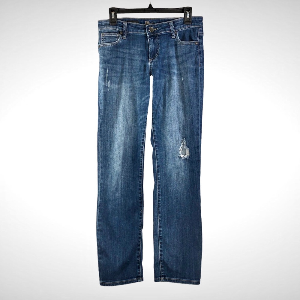 Kut from the Kloth Jeans Sz 6 Catherine Boyfriend Low Rise Distressed